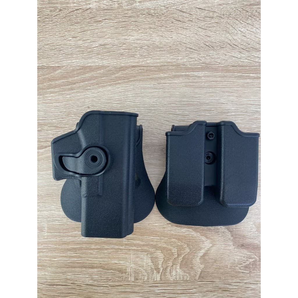ซองหนังสำหรับ G17 19 22 ซองใส่ปืนที่รัดมือขวายุทธวิธีพร้อมกระเป๋านิตยสาร ซองใส่นิตยสารสากล ซองใส่นิตยสาร9mm รูปที่ 3