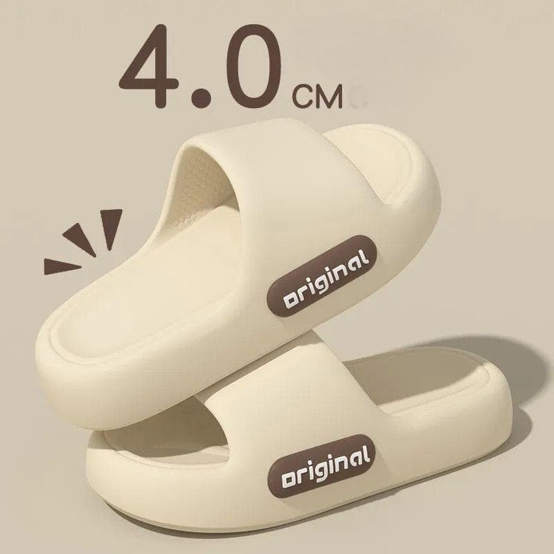 TIKP รองเท้าแตะสําหรับปีใหม่ รองเท้าใส่ในบ้าน 4cmพื้นหนา กันลื่น ลําลอง กันน้ํา สําหรับผู้ชาย และผู้หญิง รองเท้า รูปที่ 9