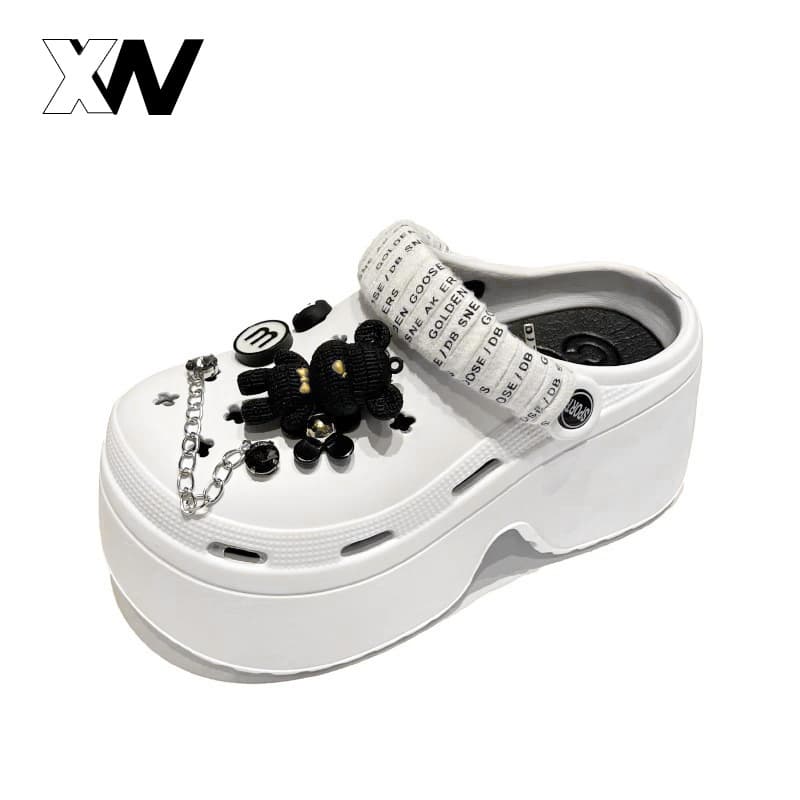 XWbrand ในไทย รองเท้าแตะแฟชั่นหัวโต รัดส้น งานดีทรงสวย แมทช์ชุดง่ายใส่ลุคไหนก็เข้า แถมฟรีตัวติดสุดน่ารัก รูปที่ 1