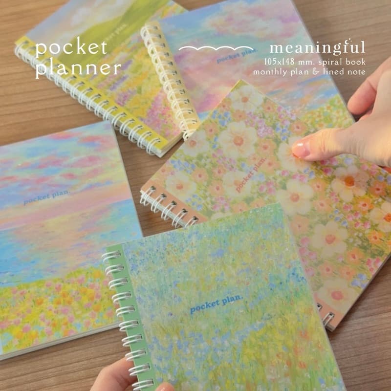 สมุดแพลนเนอร์ / สมุดโน้ต / สมุดสแตมป์ / junk journal - Little meaningful days ขนาดพกพา A6 รูปที่ 2