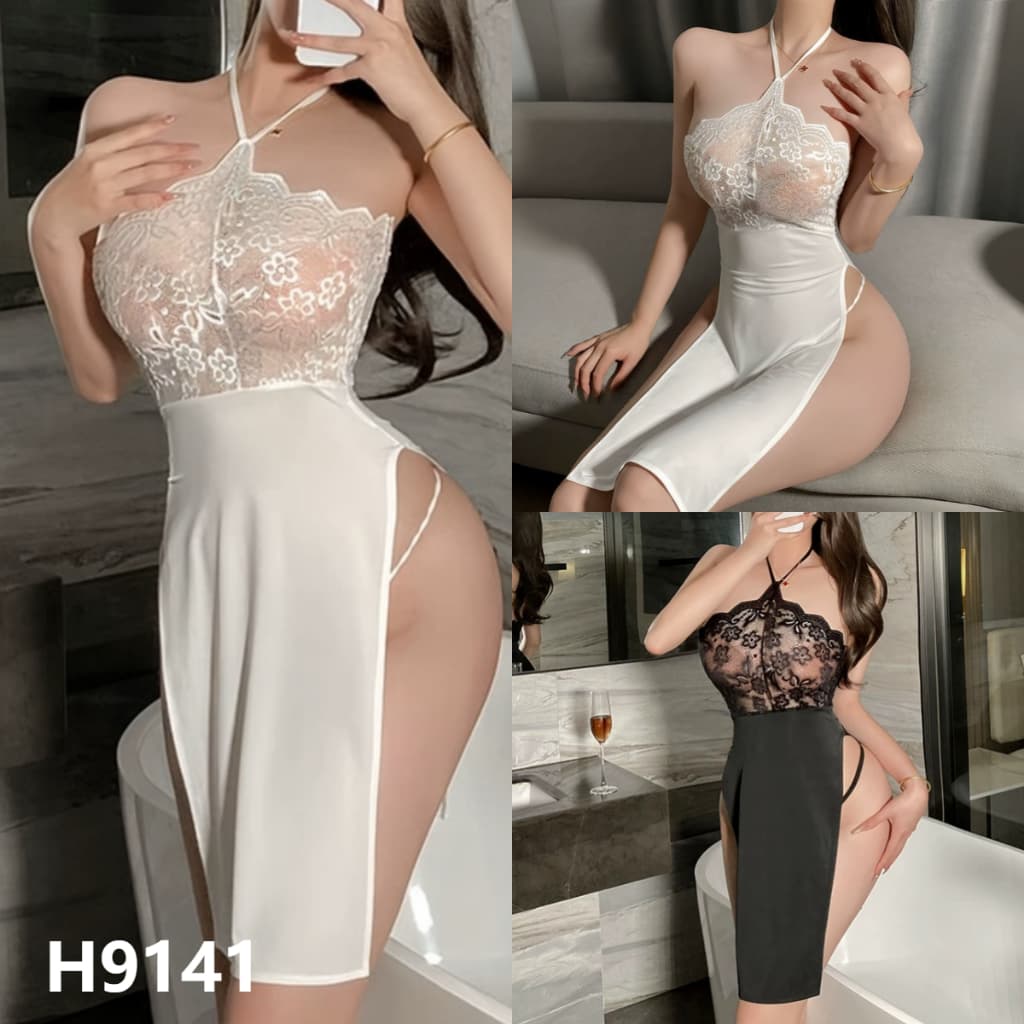 Sexy Girl กี่เพ้าเซ็กซี่ นอนชุดนอนไม่ได้ วัสดุผ้าซาติน+ลูกไม้ สวมใส่สบาย ครับ รูปที่ 3