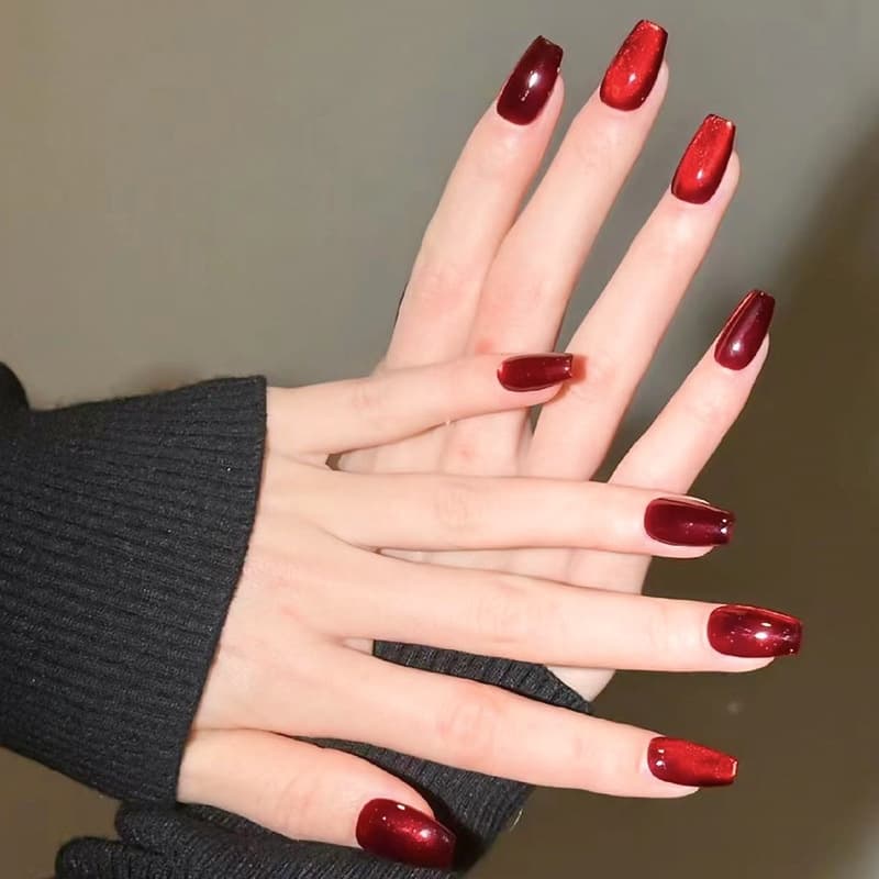 Nail.Girl เจลทาเล็บเจล UV LED สีทาเล็บ Ruby Cat Eye สีเจลทาเล็บแคทอาย สีเจลลูกแก้ว ชนิดต้องอบ ต้องใช้แม่เหล็กดึงสีนะคะ รูปที่ 6