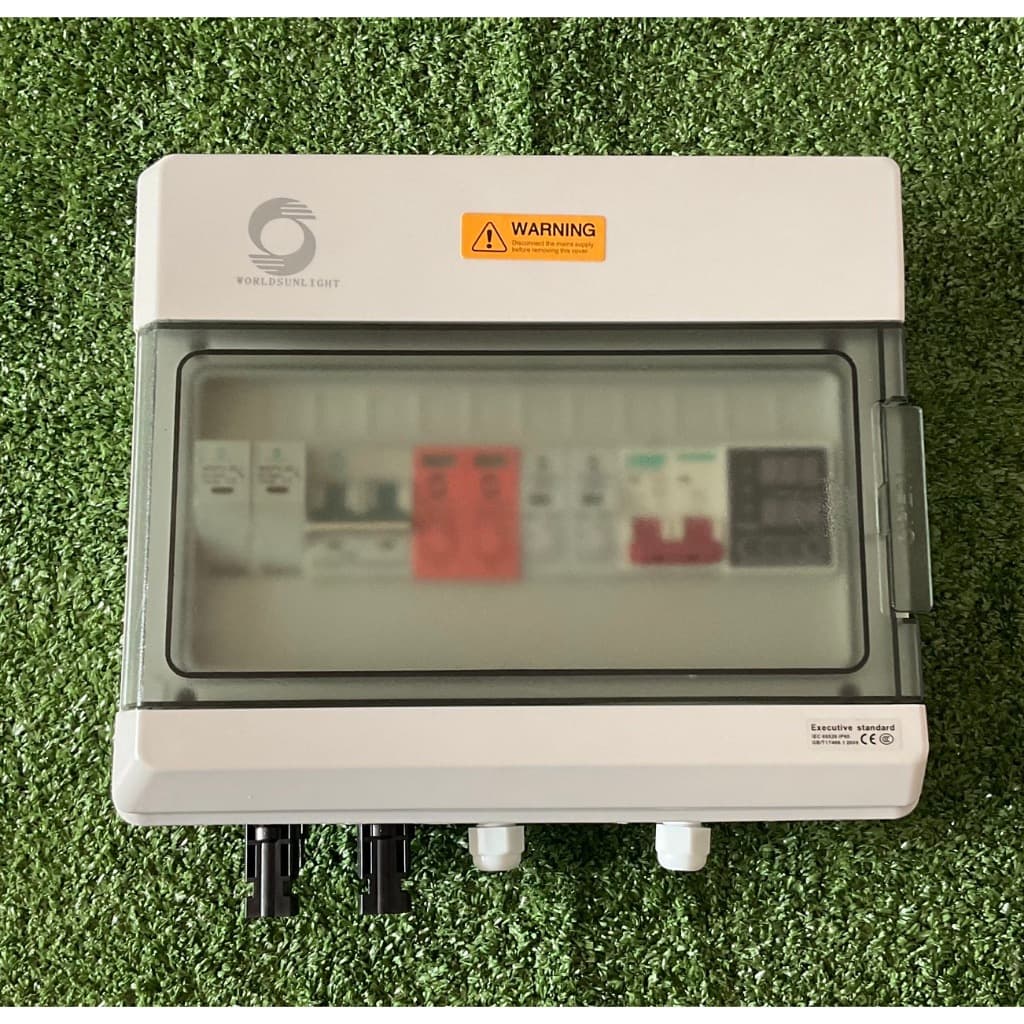 ชุดกล่องเบรกเกอร์ขนาด 1-5KW ชนิดกันน้ำป้องกันไฟกะชากของระบบไฟ AC และ DC สำหรับออนกริดอินเวอร์เตอร์ระบบโซล่าเซลล์ รูปที่ 2