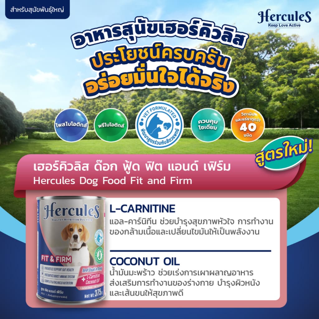 Hercules เฮอร์คิวลิส อาหารสุนัข กระป๋อง ขนาด 375 กรัม รูปที่ 9