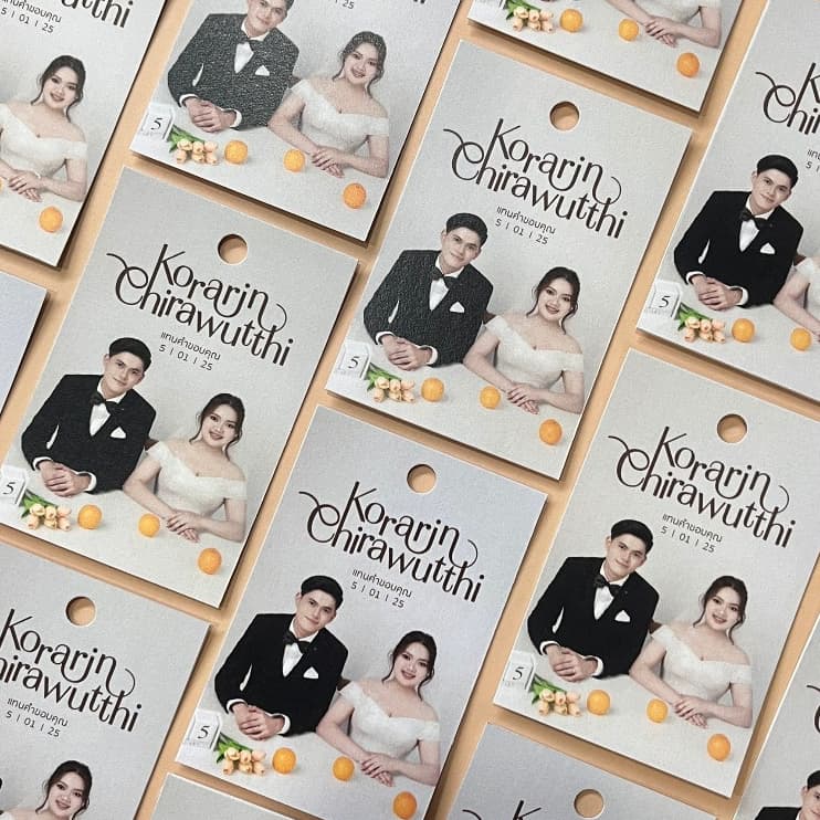 ป้าย Tag ห้อยสินค้า ห้อยของชำร่วยงานแต่ง งานบวช งานเกษียณราชการ รูปที่ 3