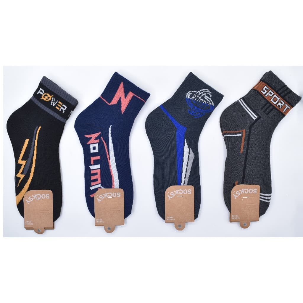 SOCKSY 12 คู่ ถุงเท้าทำงาน ข้อกลาง คละลาย สีโทนเข้ม ถุงเท้า ถุงเท้ายกโหล รูปที่ 5
