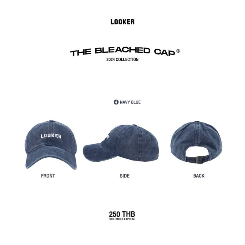 LOOKER - THE Bleached Cap หมวกแก็ปผ้าฟอก 5 สี รูปที่ 6