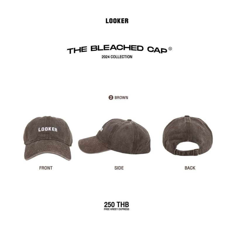 LOOKER - THE Bleached Cap หมวกแก็ปผ้าฟอก 5 สี รูปที่ 5