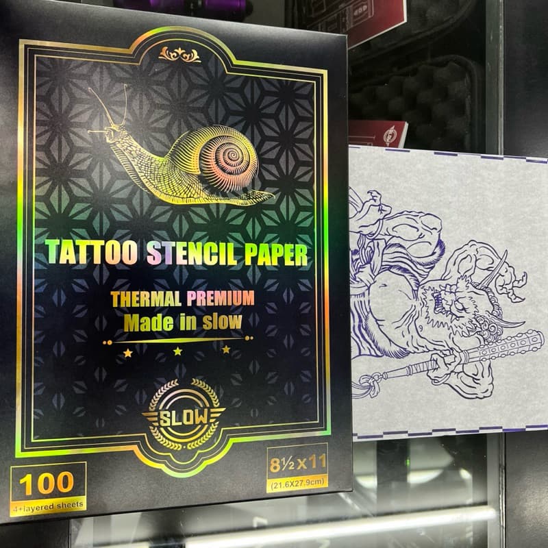 SLOW TATTOO STENCIL PAPER กระดาษลอกลายใช้กับเครื่องลอกลาย รูปที่ 4