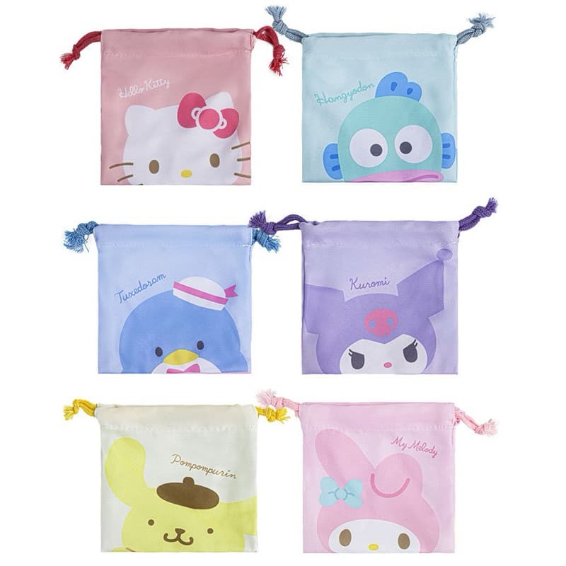 กระเป๋าผ้าหูรูดลายการ์ตูน Sanrio กระเป๋าถุงผ้า กระเป๋าหูรูด จุของได้ดี ประหยัดพื้นที่ มีลายเยอะ รูปที่ 9
