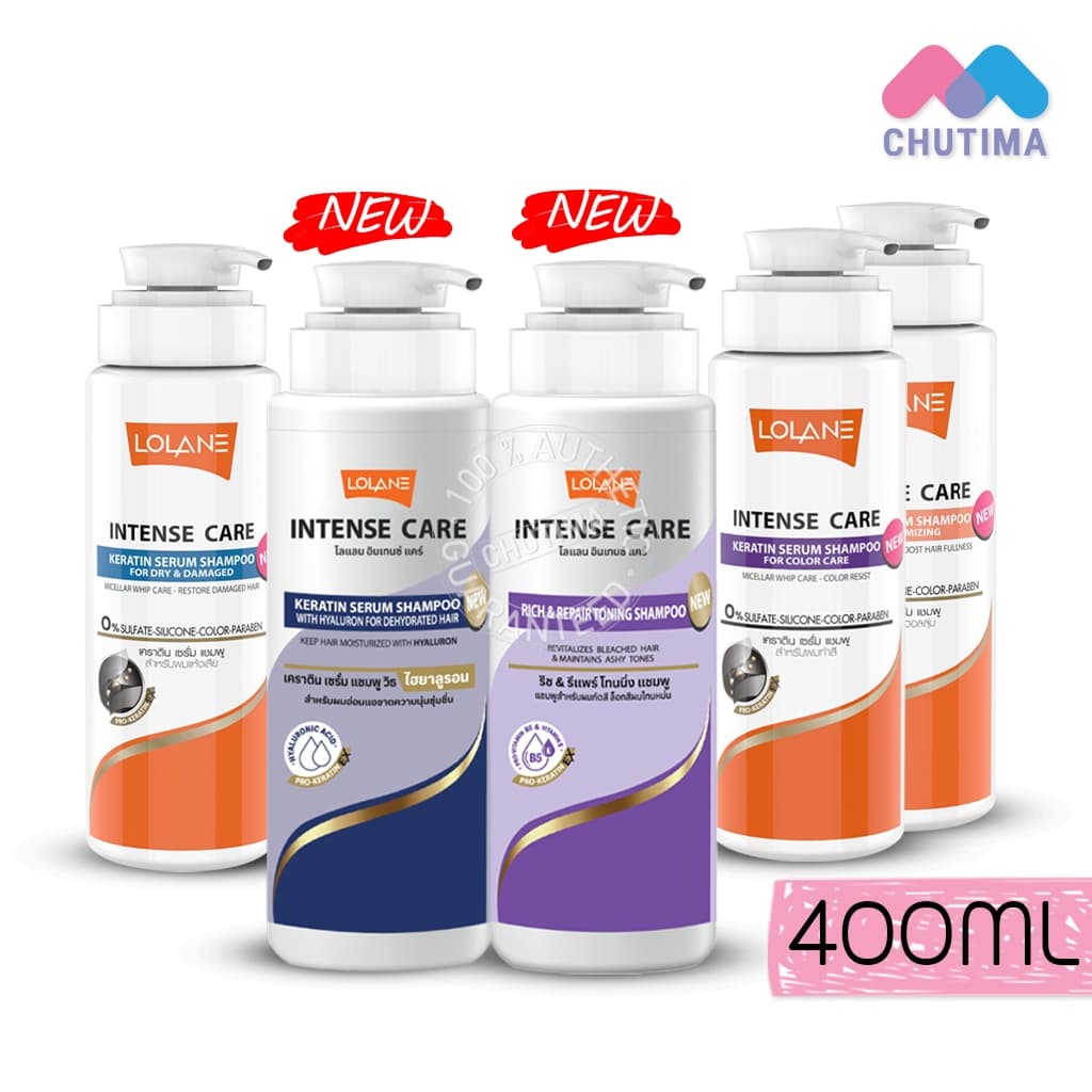 แชมพู โลแลน อินเทนซ์ แคร์ เคราติน เซรั่ม Lolane Intense Care Keratin Serum Shampoo 400 ml. รูปที่ 1