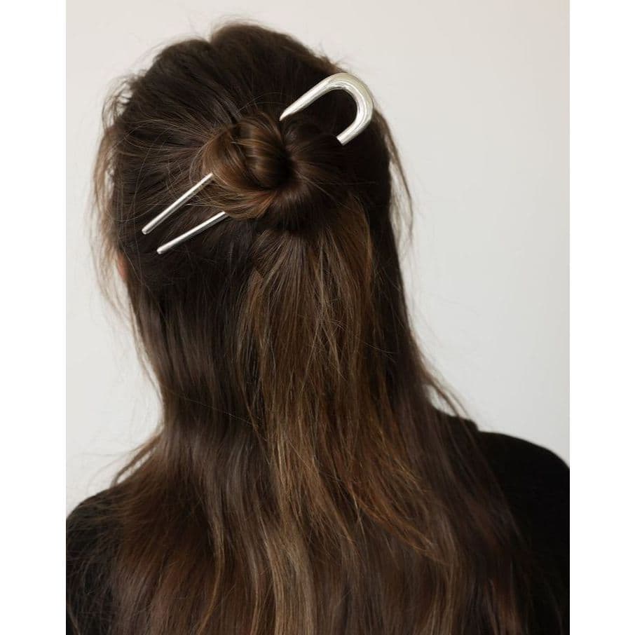 ปิ่นทำผมสไตล์ฝรั่งเศส French Hair Pin ปิ่นปักผม รวบผมทรงตัว U French Twist Hairstyle รูปที่ 5