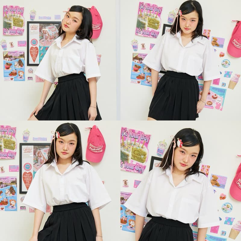 เสื้อนักศึกษาทรงบอยมีกระเป๋า(เนื้อผ้าหนาไม่บาง สินค้าคุณภาพ เนื้อผ้าสีขาวมะลิ) รูปที่ 2