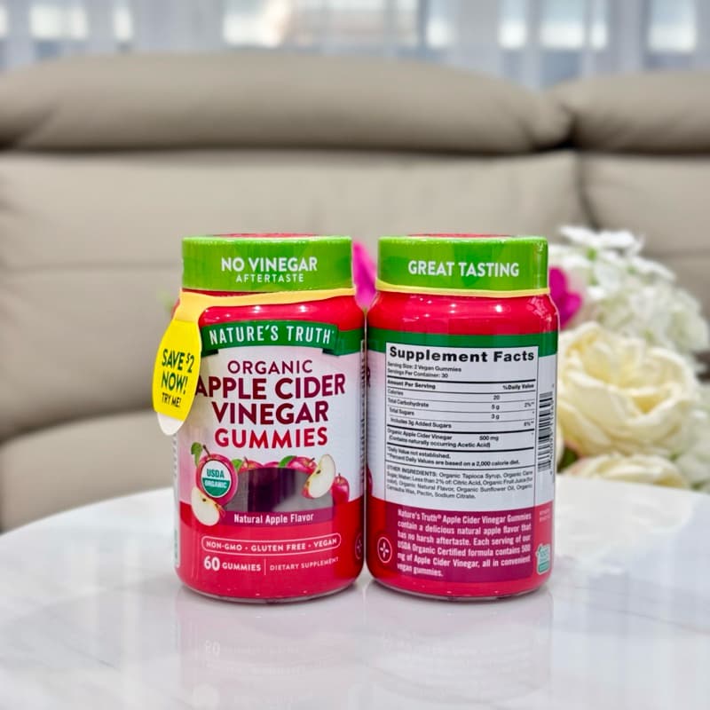 Nature’s truth Apple cider Vinegar Organic Gummies ขนาด 75เม็ดและ120เม็ด รูปที่ 8