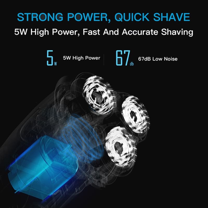 Enchen ที่โกนหนวดไฟฟ้า Electric Shaver Black Stone 3 โกนหนวดไฟฟ้า ใบมีด 3D กันน้ำ มีที่กันจอน รูปที่ 5