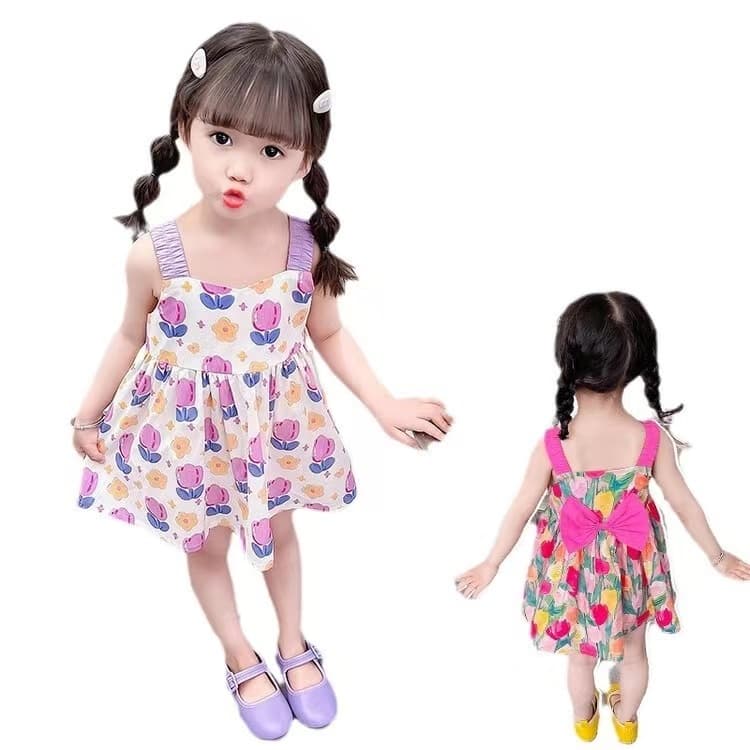 OC02 สาวชุดดอกไม้หัก 2025 สไตล์ใหม่ Ocean Chic น่ารักเจ้าหญิง Halter กระโปรงปุยกระโปรงฤดูร้อน รูปที่ 3