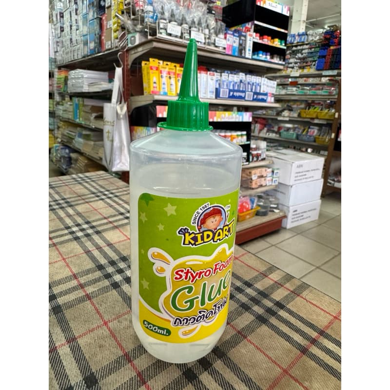 กาวติดโฟม NEW ไฮ คิดอาร์ท กาวติดโฟม 100 / 500ml./1000ml./ขวด Hi / Kid Art Styro Foam Glue. US.Station รูปที่ 9