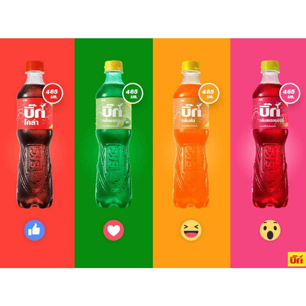 บิ๊กโคล่า Big Cola มี 4 รสชาติ Cola, Strawberry, Mix fruit, Orange ขนาด 360 ML. 12 ขวด รูปที่ 4