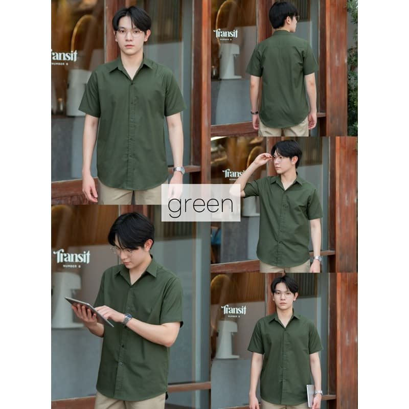 เสื้อเชิ้ตแขนสั้นชาย เชิ้ตคอปก ผ้าOXFORD หลากสี Sz.40-48 รูปที่ 8