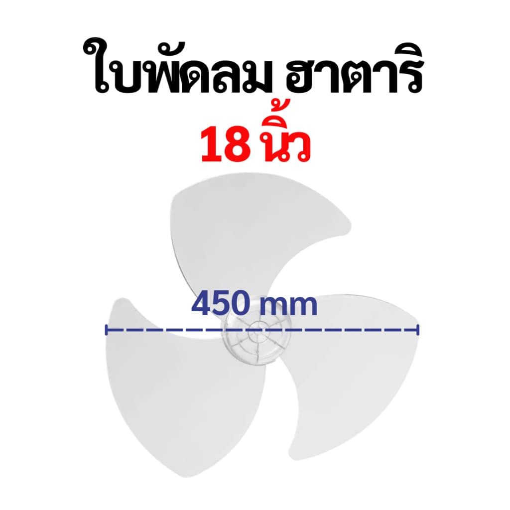 ใบพัดลม Hatari ฮาตาริ เกรด A เหนียวพิเศษ ขนาด 12 14 16 18 นิ้ว ใบพัด Hatari อะไหล่พัดลม หลายรุ่น รูปที่ 5