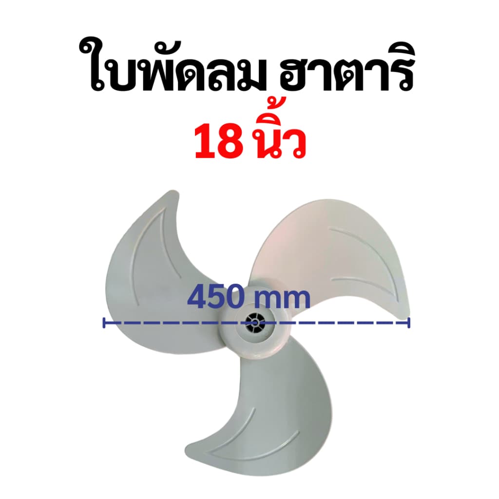 ใบพัดลม Hatari ฮาตาริ เกรด A เหนียวพิเศษ ขนาด 12 14 16 18 นิ้ว ใบพัด Hatari อะไหล่พัดลม หลายรุ่น รูปที่ 7