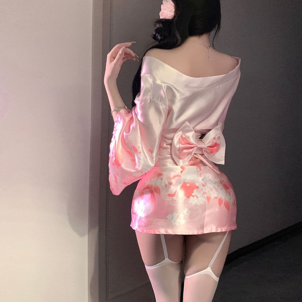BKK SEXY ชุดคลุมนอนยาว คอสเพลย์เซ็กซี่ ชุดคลุมกิโมโน มีไซต์ M-5XL นน 40-100 KG สวยเก๋สุดๆ โชว์อกเซ็กซี่ๆ B-1254 รูปที่ 4