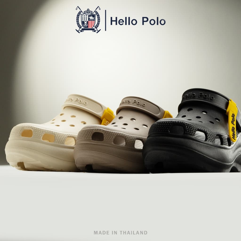 Hello Polo รองเท้าหัวโตมินิมอล รองเท้าแตะแบบสวม แฟชั่นผู้หญิง ยาง EVA กันลื่น มีสายรัดข้อ ติดตัวการ์ตูนได้ รุ่น HP8052 รูปที่ 3