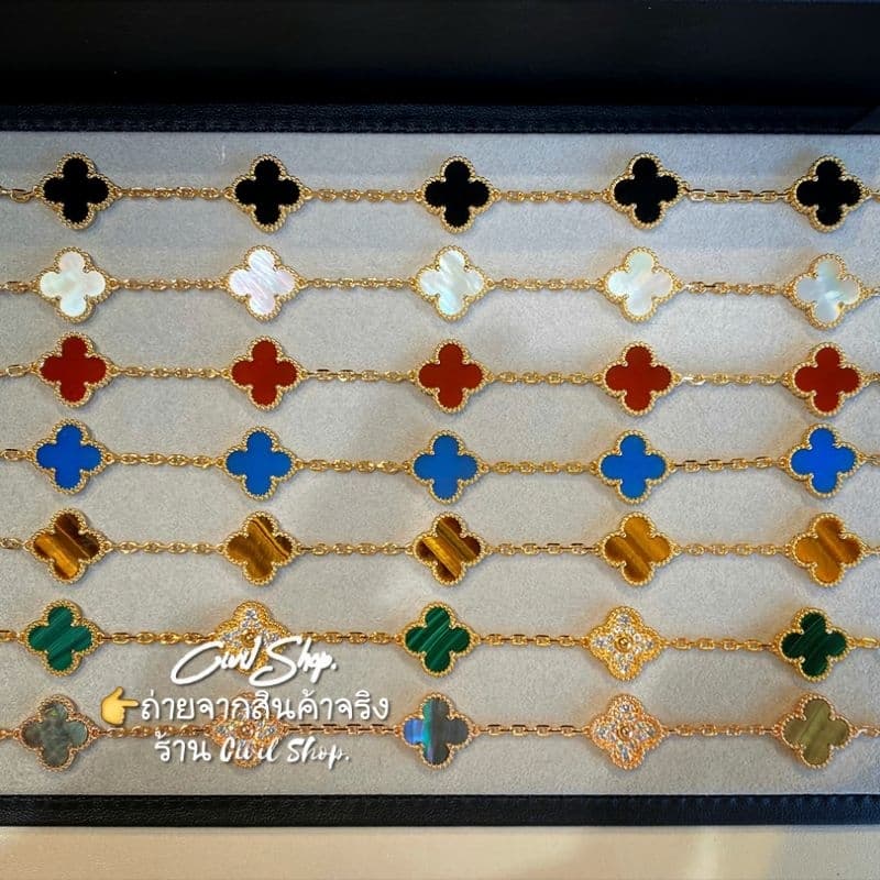 สร้อยข้อมือ ใบโคลเวอร์ ดอก1.5ซม. CIVIL JEWELRY รูปที่ 3