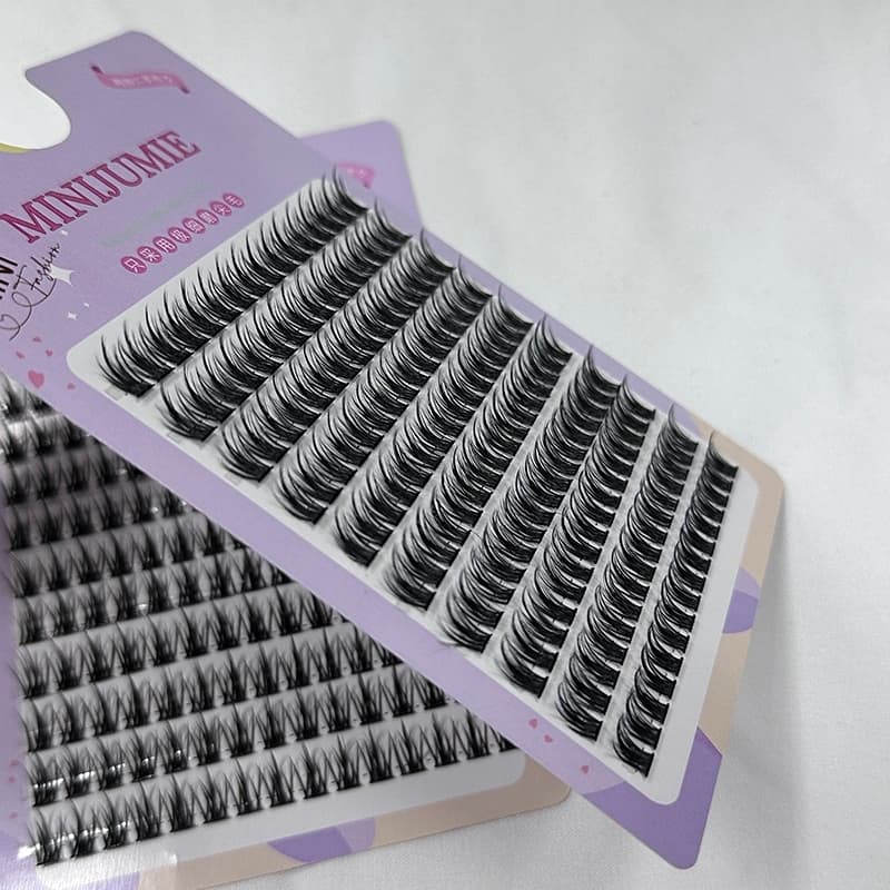 จัดส่งจากไทยกาวฟรี + แหนบ ขนตาปลอมขนมิงค์ minijumie หูข้าวสาลี ก้านหนา มัดเดียวขนตาปลอมปริมาณมาก รูปที่ 8