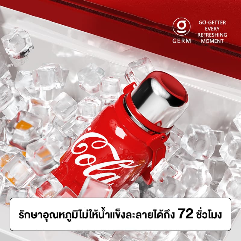 COCA COLA กระติกนํ้าสุญญากาศ Tumbler แก้วน้ำเก็บความเย็น เก็บความร้อน/เย็น สแตนเลส 316 แก้วน้ำ 1200ml รูปที่ 5