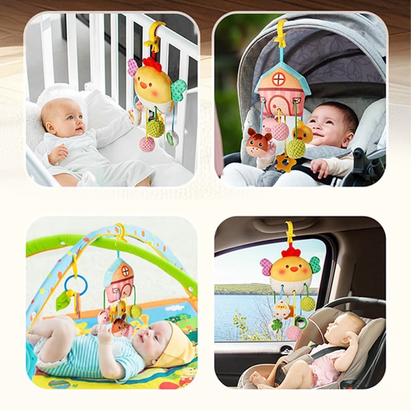Babypartys โมบายเด็ก โมบายตุ๊กตารูปสัตว์ ของเล่นเด็ก กระดิ่งแขวนรถเข็นเด็ก แขวนบนเตียง สดใส น่ารัก รูปที่ 3