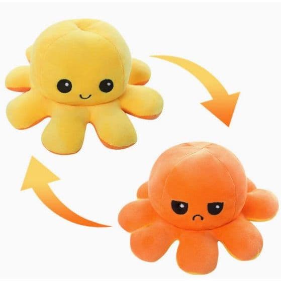 ส่งจากไทย !! 32 สี ตุ๊กตาปลาหมึก 20cm ตุ๊กตาปลาหมึกเปลี่ยนหน้า กลับด้านสลับสี พลิกเปลี่ยนสีได้ รูปที่ 6