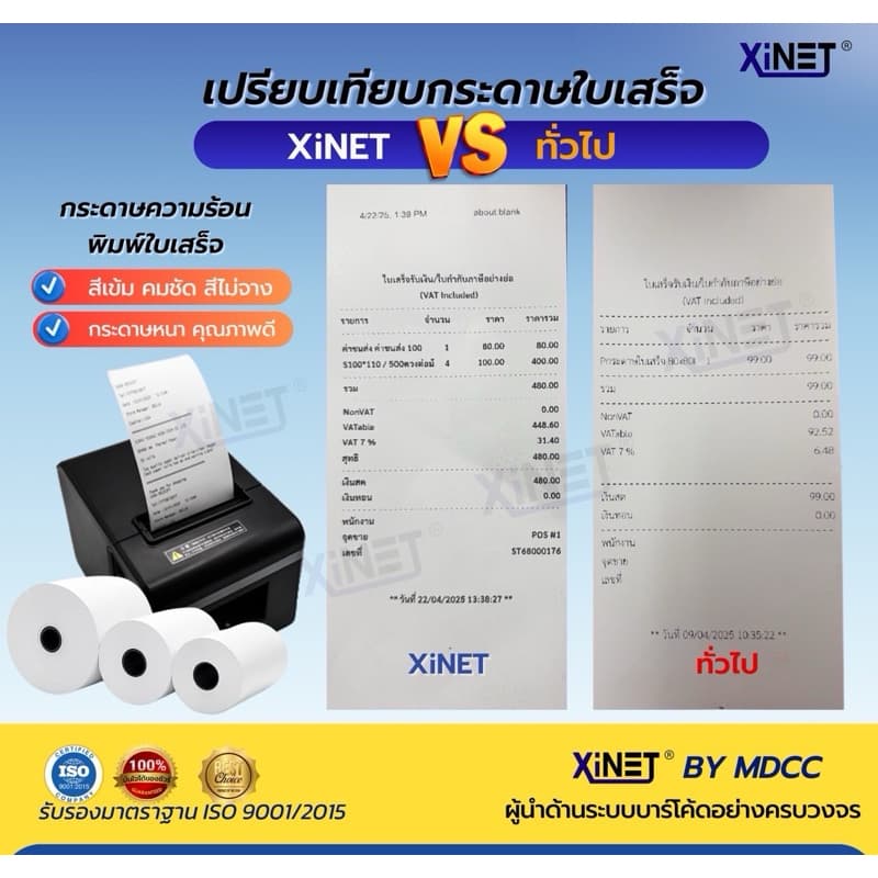 กระดาษใบเสร็จ 80*80 By xinet รูปที่ 3
