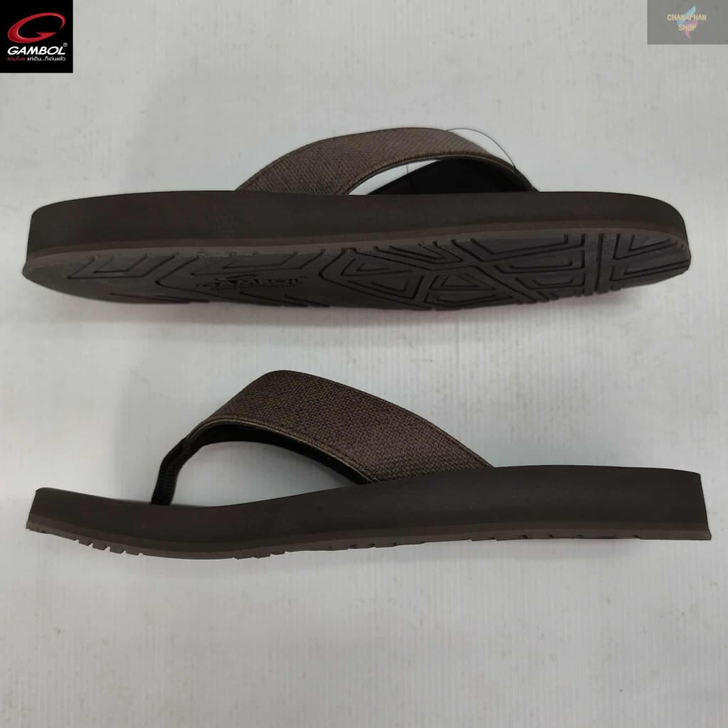 GAMBOL แกมโบล ZEN BOLD รองเท้าแตะแบบหนีบชาย รุ่น GM11451 สีดำ/สีน้ำตาล Size 40-44 รูปที่ 9