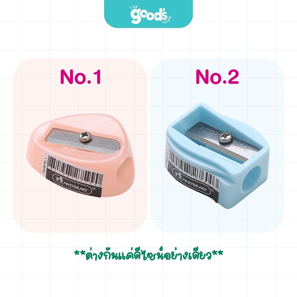 กบเหลาดินสอ Master Art Pastel NO.1 / NO.2 กบเหลา 1 รู สีพาสเทล คละสี รูปที่ 2