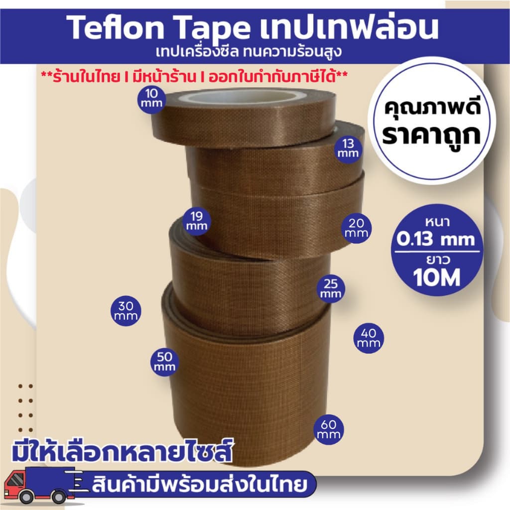 เทปเทฟล่อน เทปซีล เทปทนความร้อน รูปที่ 1