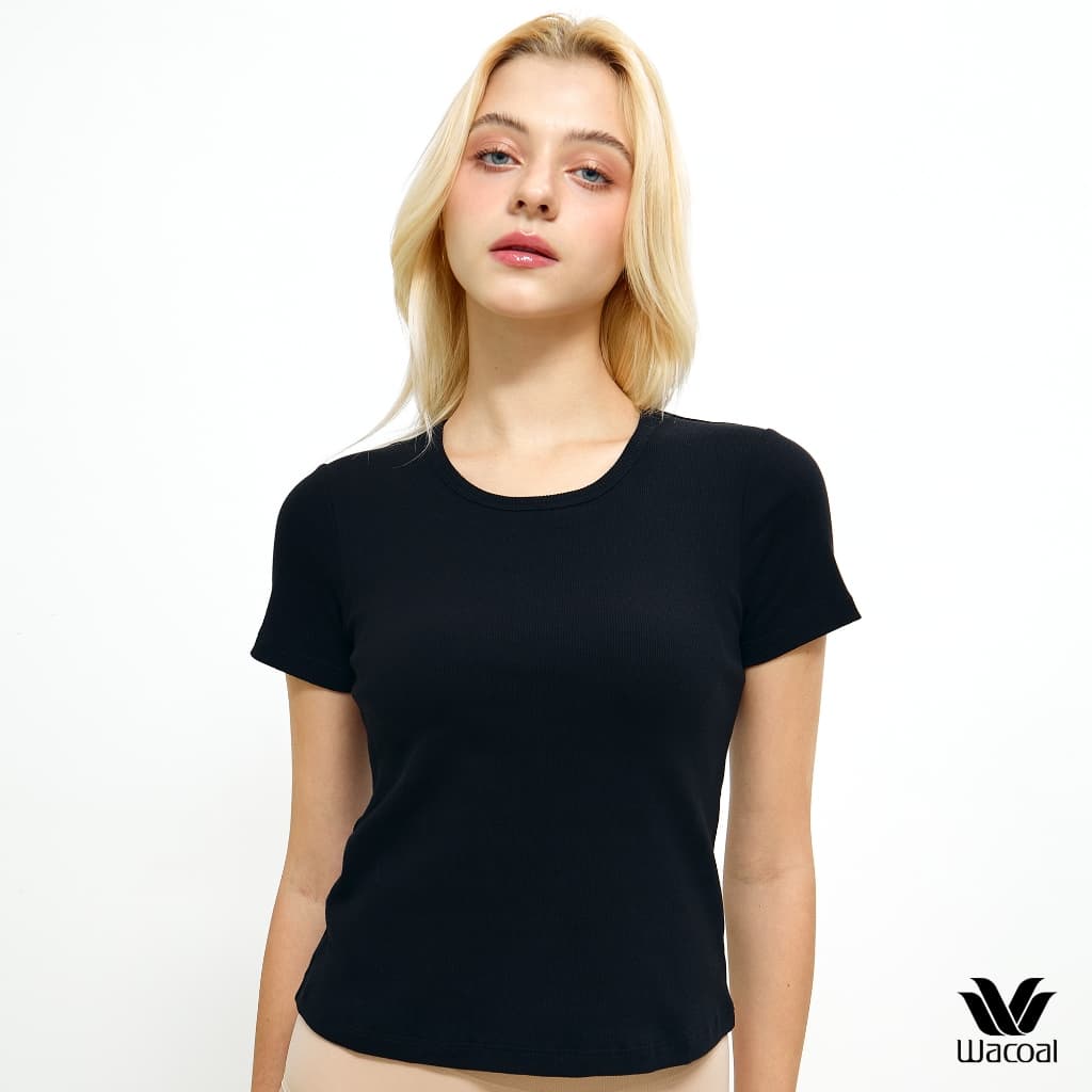 Wacoal เสื้อยืดเสริมบรา Bra Top รุ่น WH4A07 สีดำ รูปที่ 9