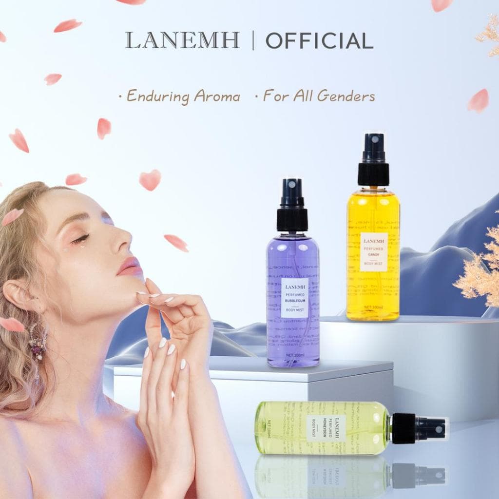 LANEMH Perfumed Body Mist Women Men (Bubblegum /Candy /Coconut /Watermelon /Honeydew New Logo /Cupcakeกลิ่นหอมหวาน ผลไม้ รูปที่ 1