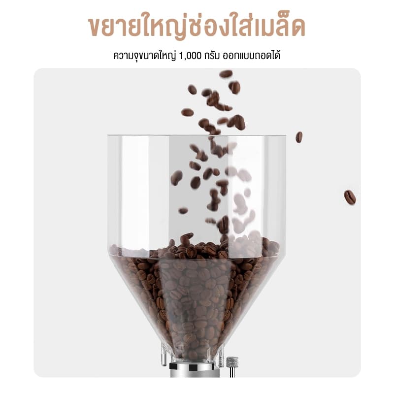 LENODI เครื่องบดกาแฟ เครื่องบดเมล็ดกาแฟ เครื่องไฟฟ้า แบบปรับได้ระดับและมืออาชีพ 900N Coffee grinder รูปที่ 6
