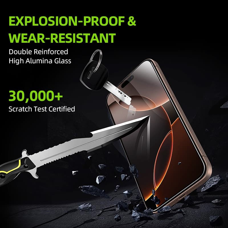 For iPhone 17 Pro Max Privacy Screen Protector, Anti-spy Tempered-Glass with Flawless Fit Tray Air 16 15Plus 14+ 13Pro รูปที่ 5