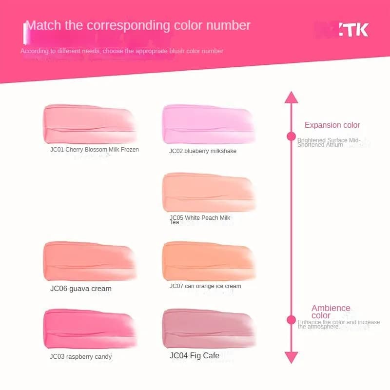 AZTK Blush Highlight Repair Three-in-One Shrink Expansion Color Nude Feel Natural Liquid Blush M1C6 รูปที่ 6