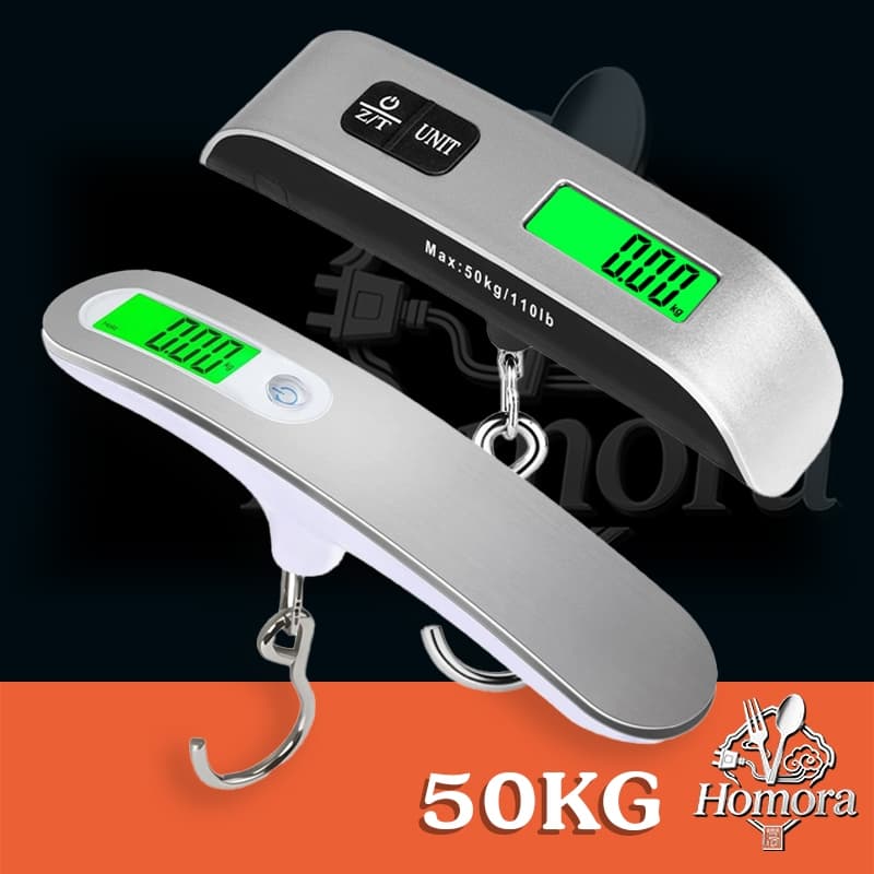【50kg】เครื่องชั่งสปริง, เครื่องชั่งอิเล็กทรอนิกส์แบบพกพา, เครื่องชั่งกระเป๋าเดินทาง, เครื่องชั่งอิเล็กทรอนิกส์