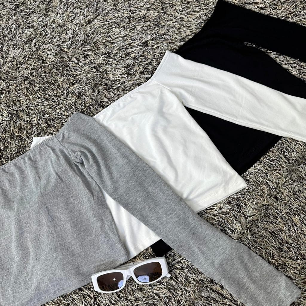 BABE LONGSLEEVE เสื้อครอป ปาดไหล่ แขนยาว รูปที่ 4