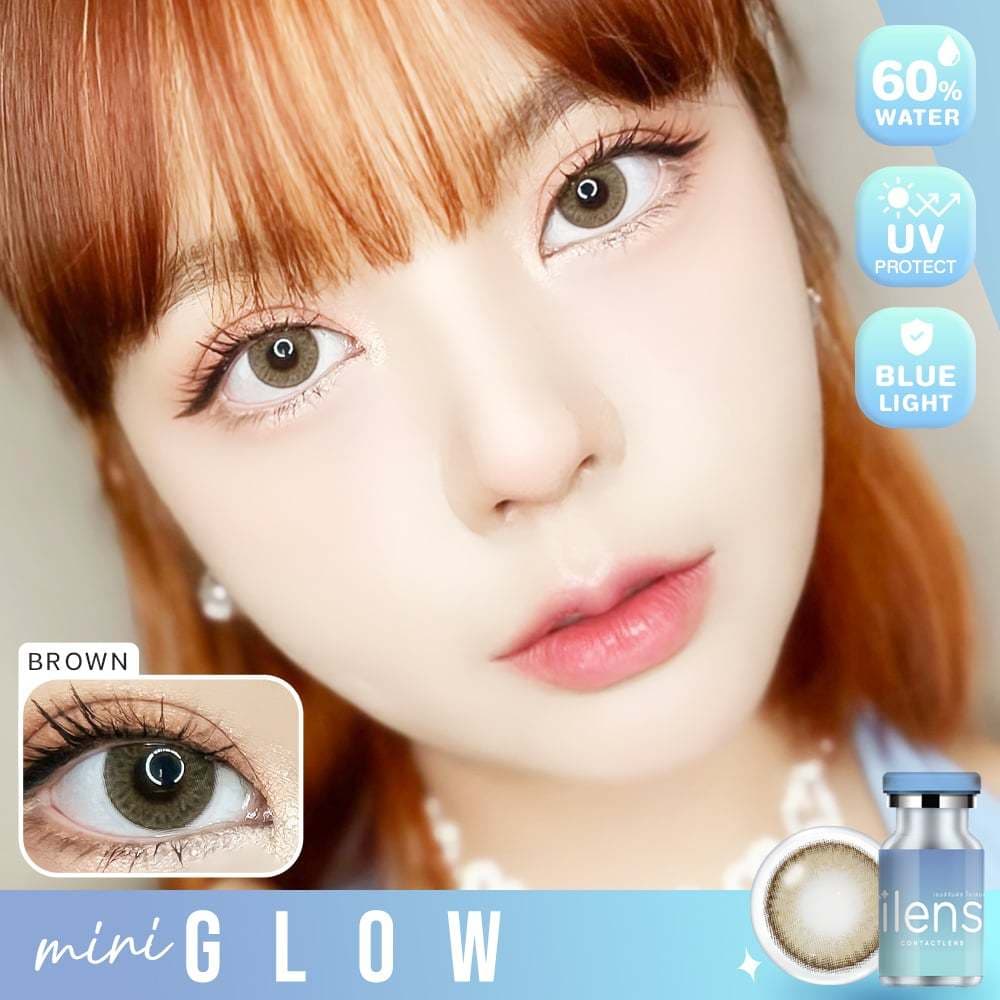 คอนแทคเลนส์ขนาดกลางMini Glow Brown/Gray รูปที่ 2