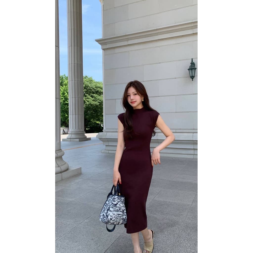 LITAS : YURIN DRESS เดรสคอปีน เเขนล้ำ เดรสทำงาน เดรสเรียบหรู รูปที่ 8