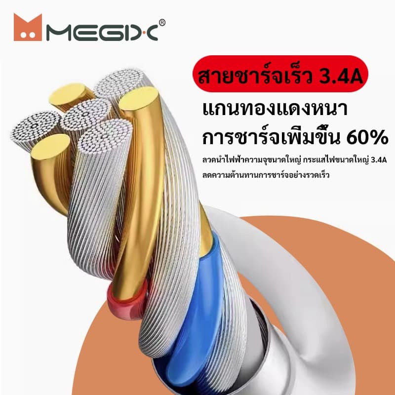 ชุดชาร์จ PD25W สายชาร์จ 3.4A + หัวชาร์จ QC3.0 สำหรับ Micro TypeC phone i7-i16 series รองรับชาร์จเร็ว รูปที่ 4
