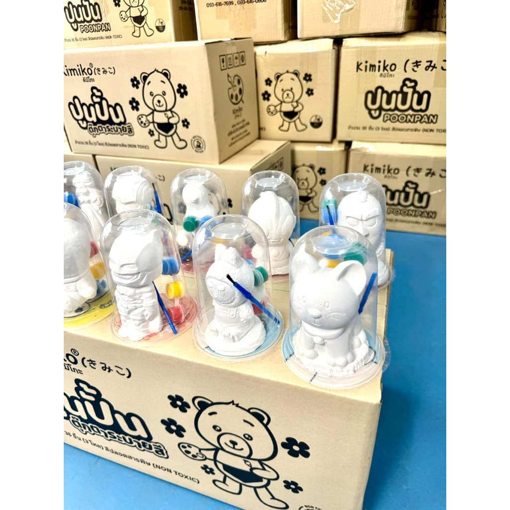 ปูนปั้น ตุ๊กตาระบายสี ปูนปลาสเตอร์ คิมิโกะ แถมสี 6 สี+พู่กัน ของแท้! รูปที่ 5