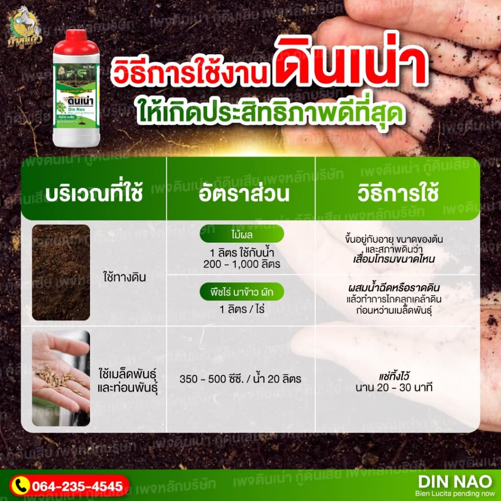 ดินเน่า บำรุงดิน ปรับดิน เติมสารอาหารให้ดิน ราก ใบ ดอก ผล ขนาด 1000 มล. รูปที่ 6