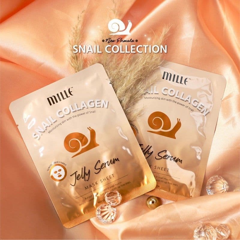 MILLE ROSE CORDY POMEGRANATE JELLY SERUM MASK SHEET + SNAIL COLLAGEN JELLY SERUM MASK SHEET มิลเล่ มาส์กหน้า รูปที่ 5