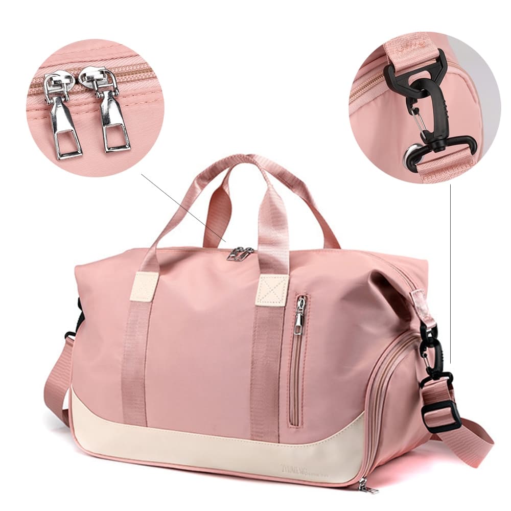 Hanaso กระเป๋าเดินทาง กระเป๋าฟิตเนส Gym Bag สำหรับสะพายไหล่ ถือได้ มีช่องใส่รองเท้า และผ้าเปียก จุของได้เยอะ รูปที่ 7